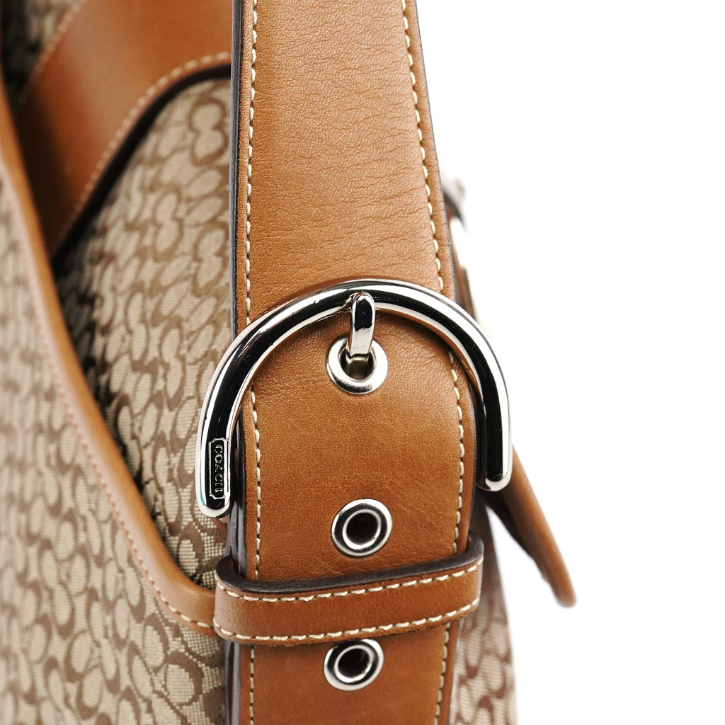 6808 Beige Signature Soho Shoulder Bag