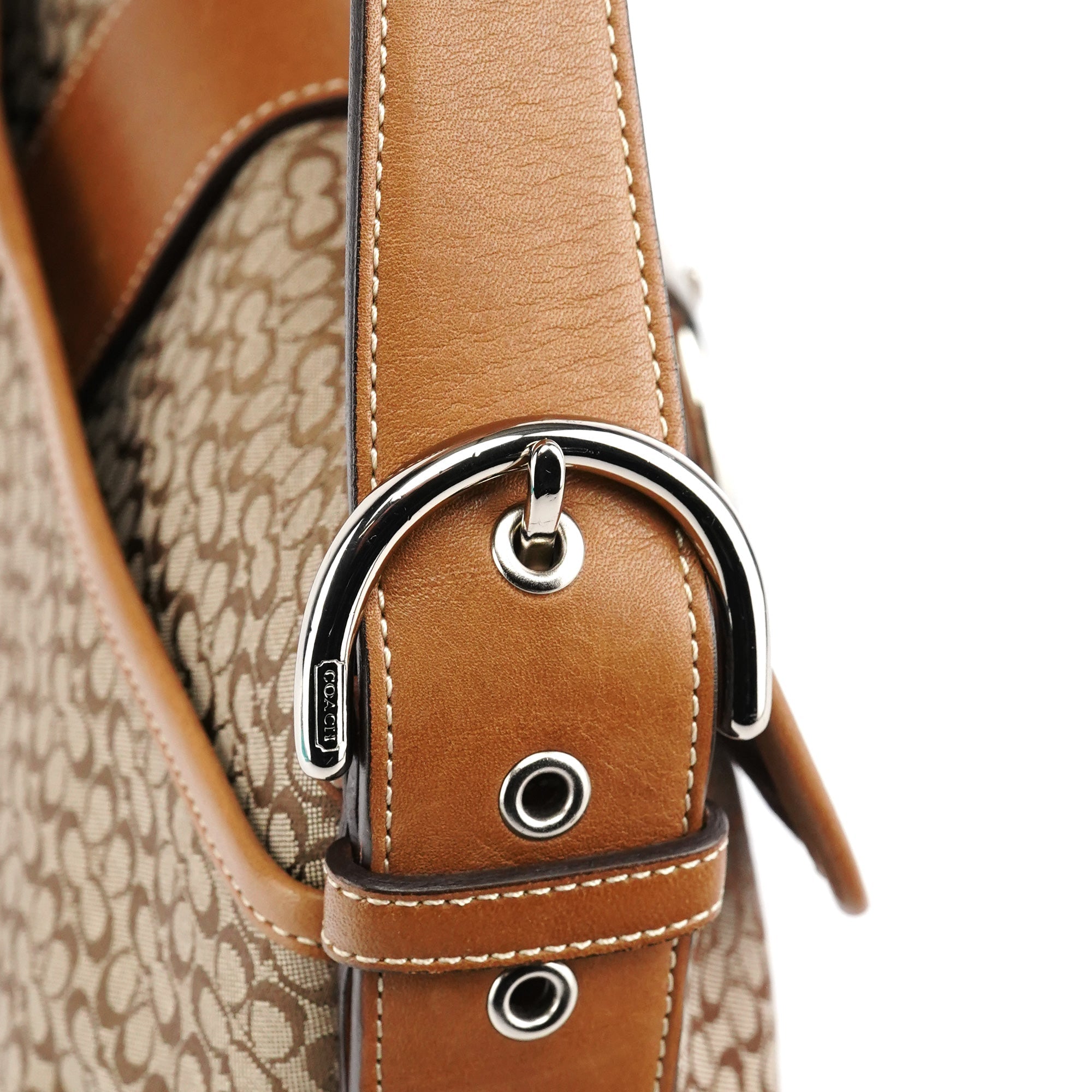 6808 Beige Signature Soho Shoulder Bag