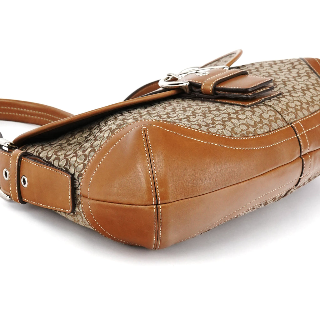 6808 Beige Signature Soho Shoulder Bag