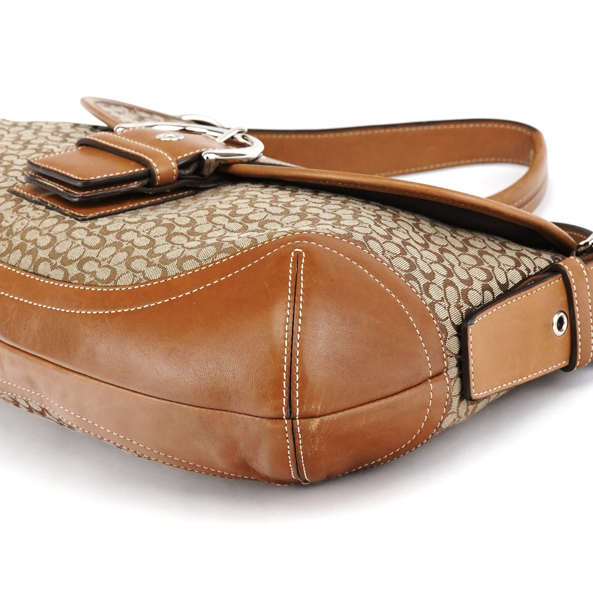 6808 Beige Signature Soho Shoulder Bag