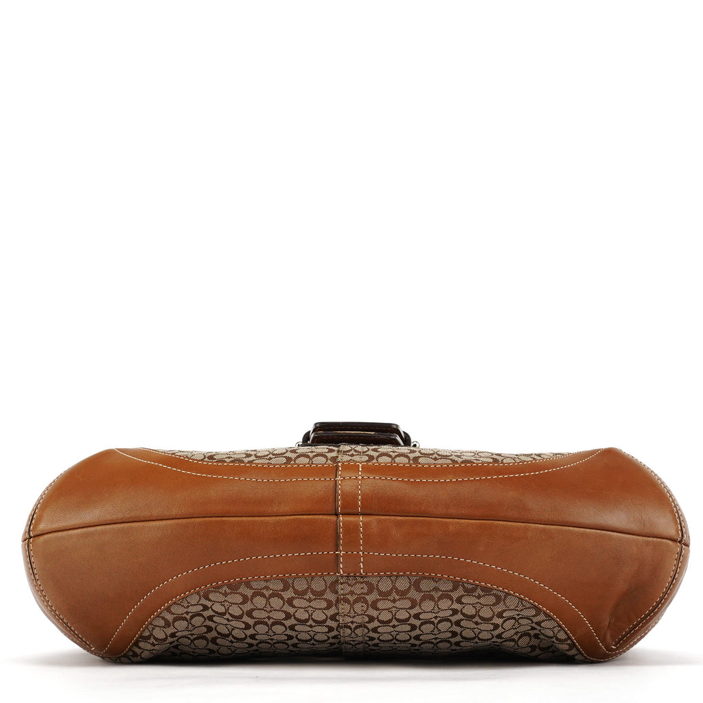 6808 Beige Signature Soho Shoulder Bag