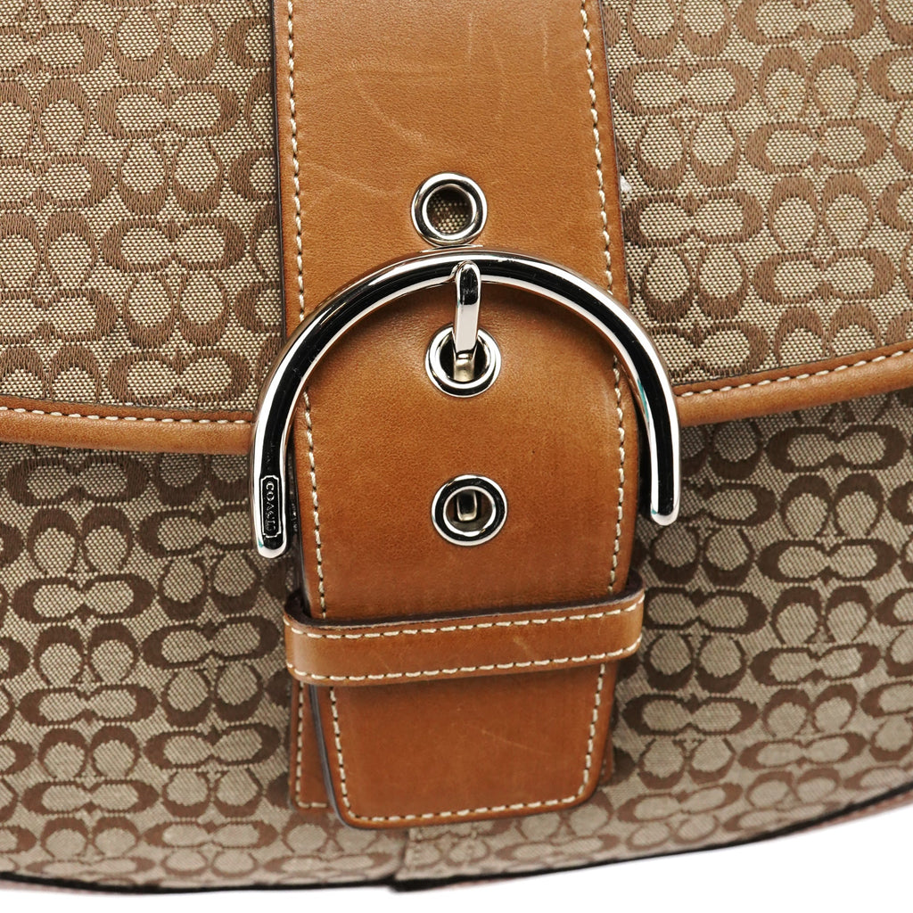 6808 Beige Signature Soho Shoulder Bag