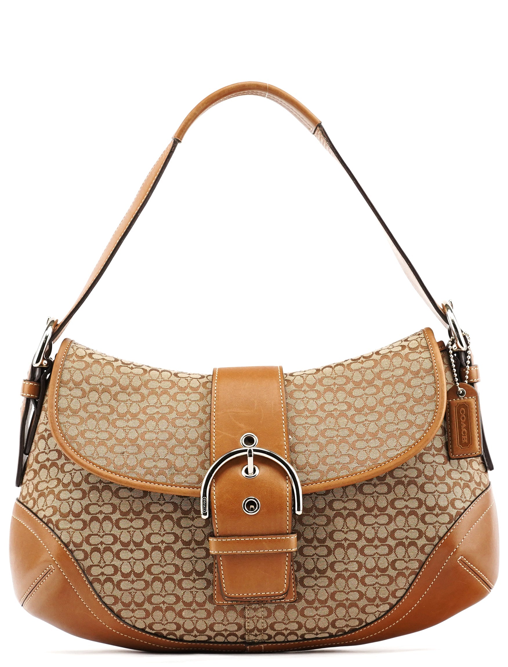 6808 Beige Signature Soho Shoulder Bag
