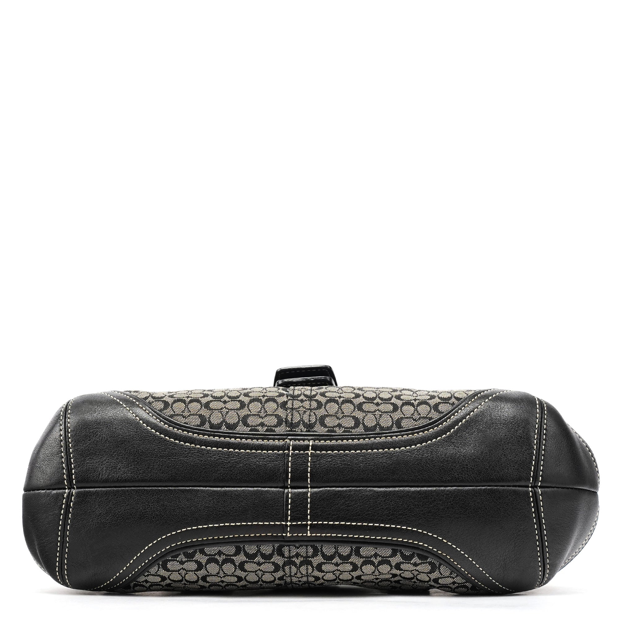 6819 Grey Black Signature Soho Boston Bag