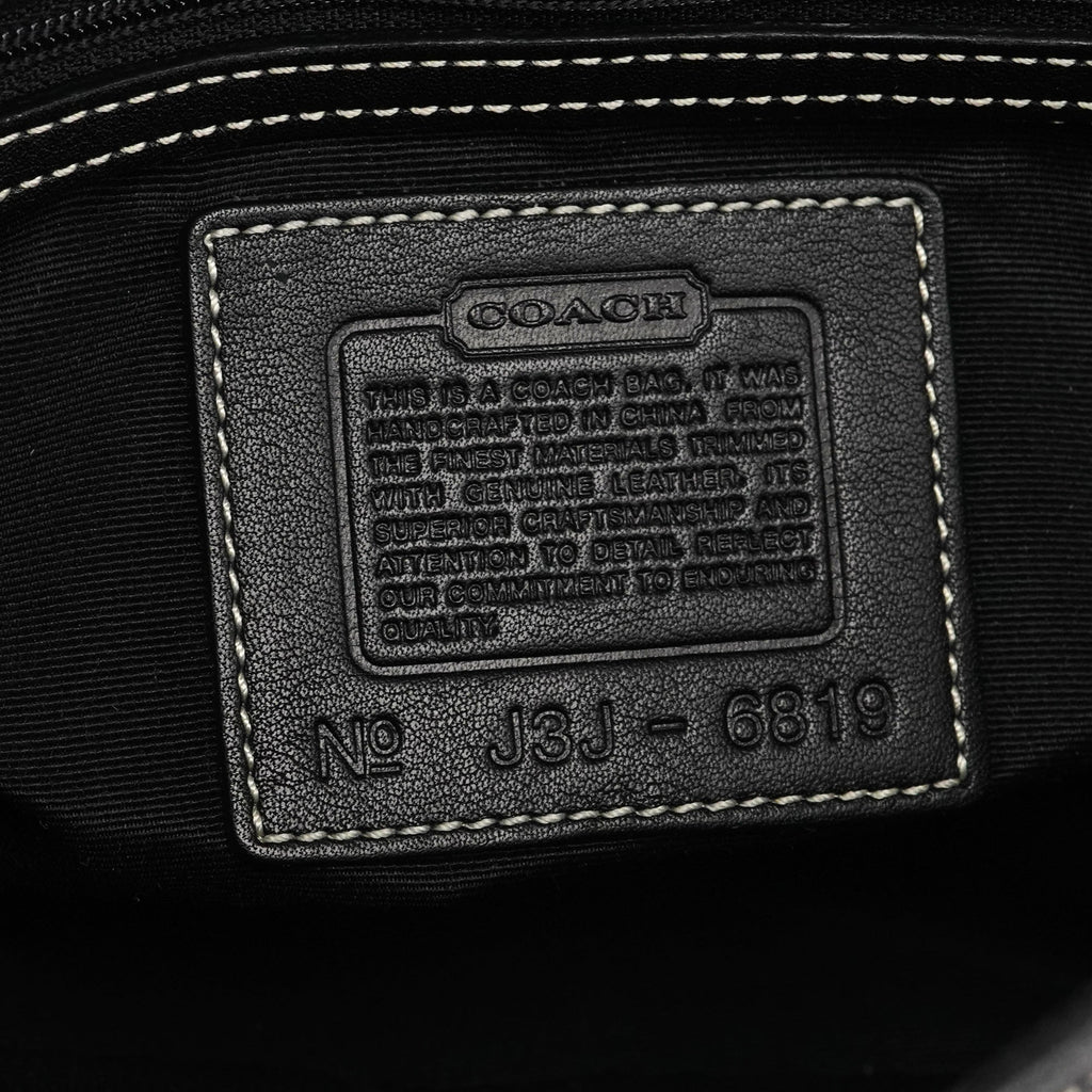 6819 Grey Black Signature Soho Boston Bag