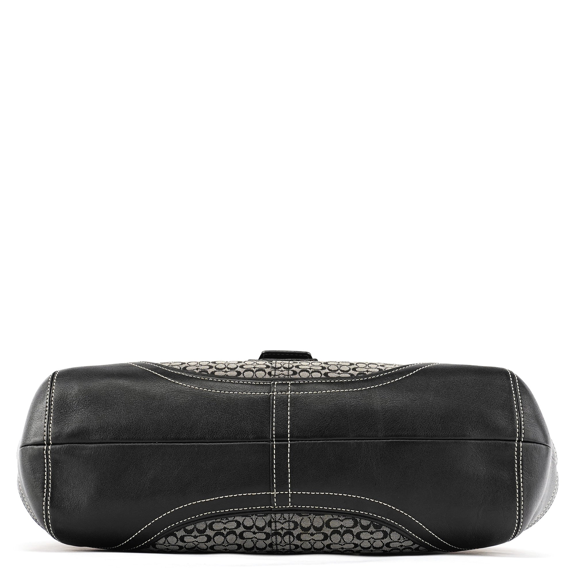6821 Beige Black Signature Soho Tote Bag