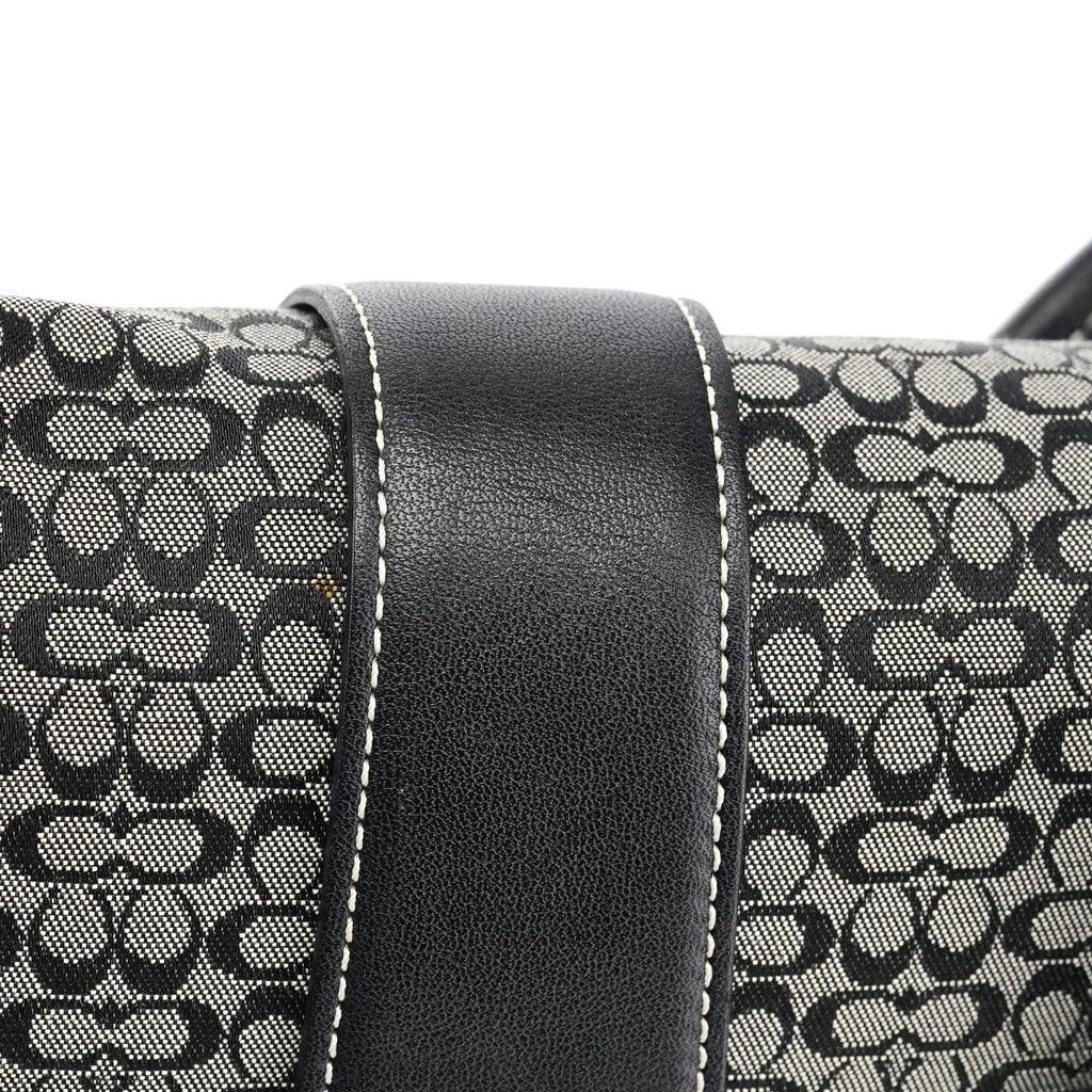 6821 Beige Black Signature Soho Tote Bag