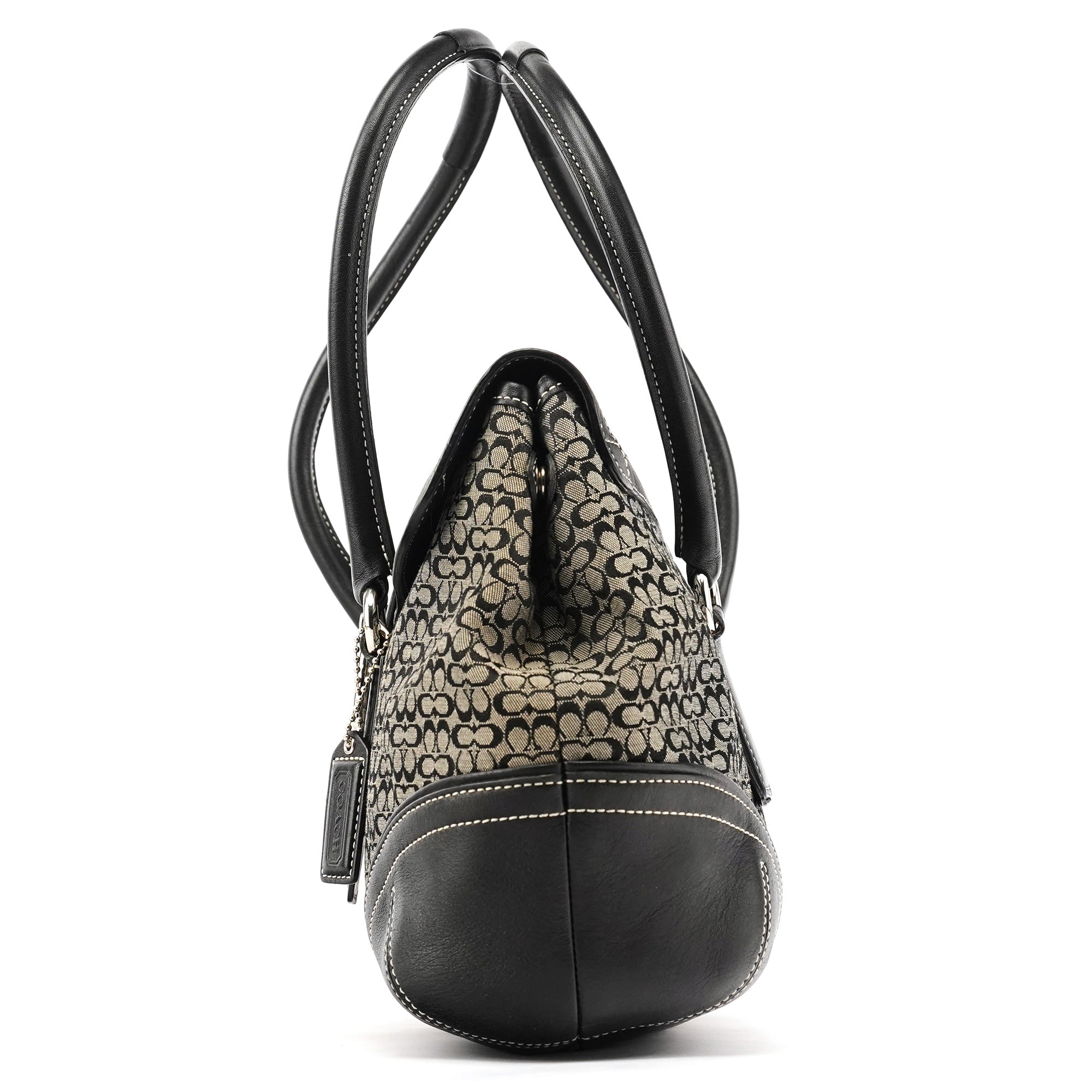 6821 Beige Black Signature Soho Tote Bag