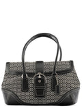 6821 Beige Black Signature Soho Tote Bag