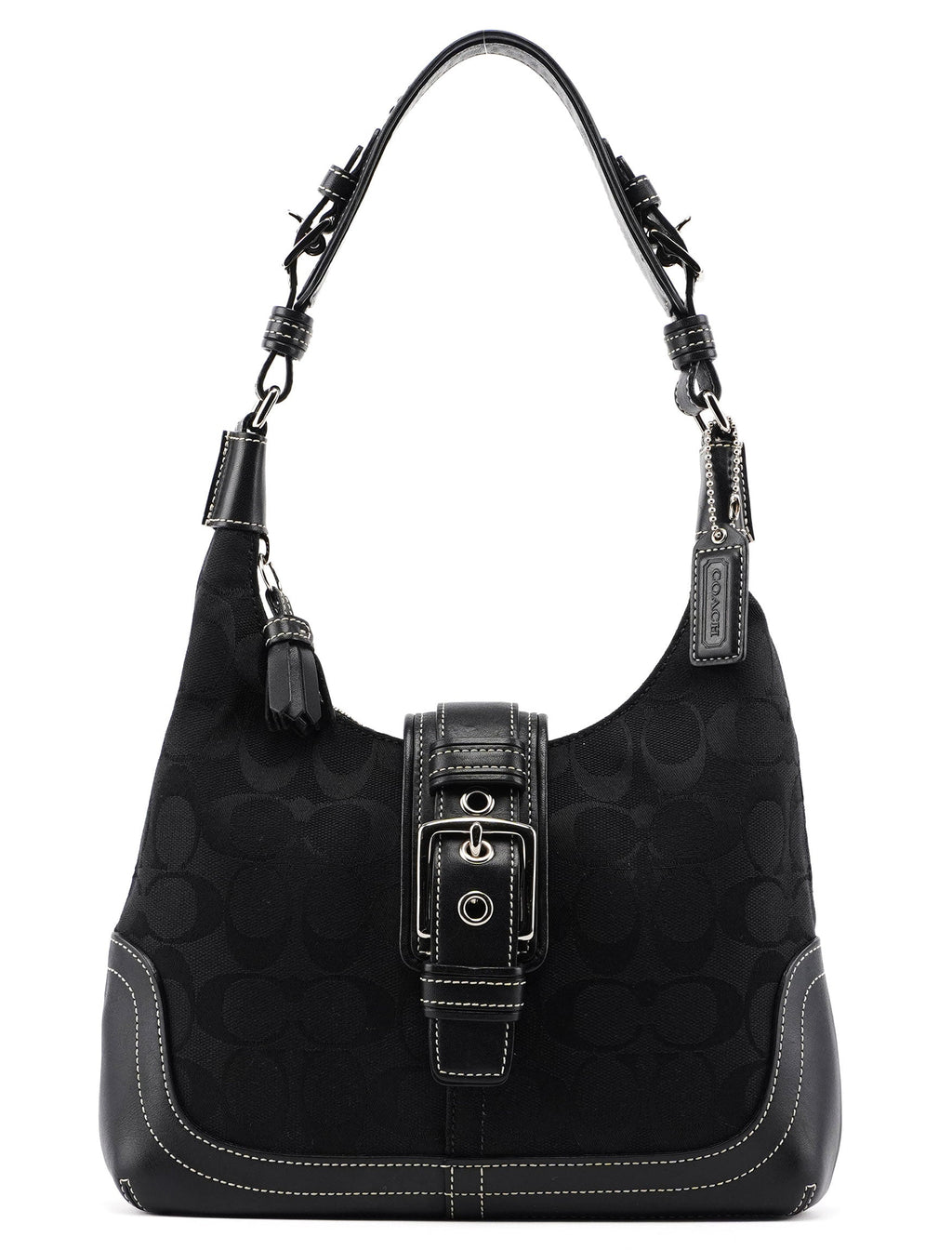 6823 Black Signature C Soho Shoulder Bag