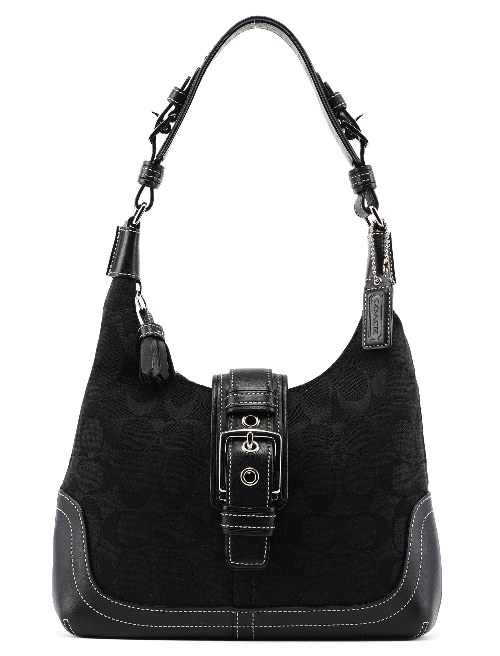 6823 Black Signature C Soho Shoulder Bag