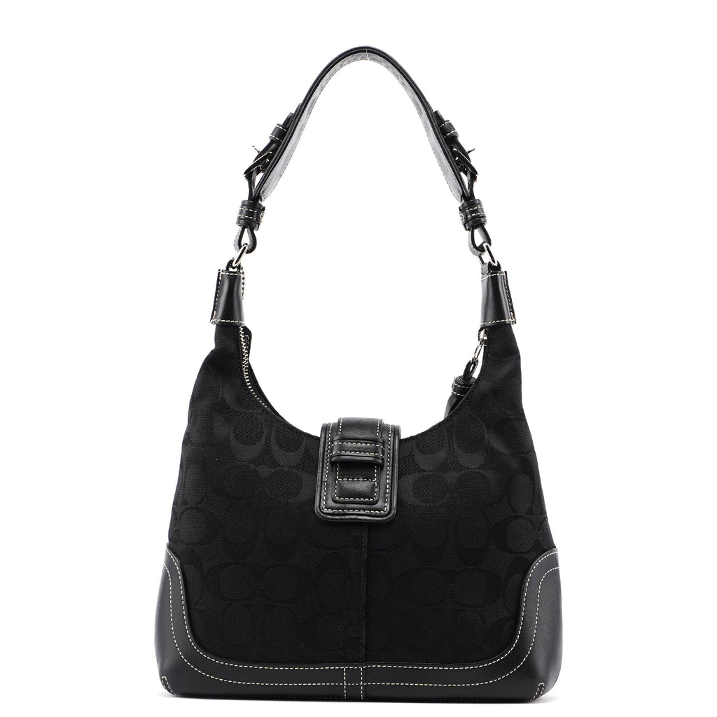 6823 Black Signature C Soho Shoulder Bag