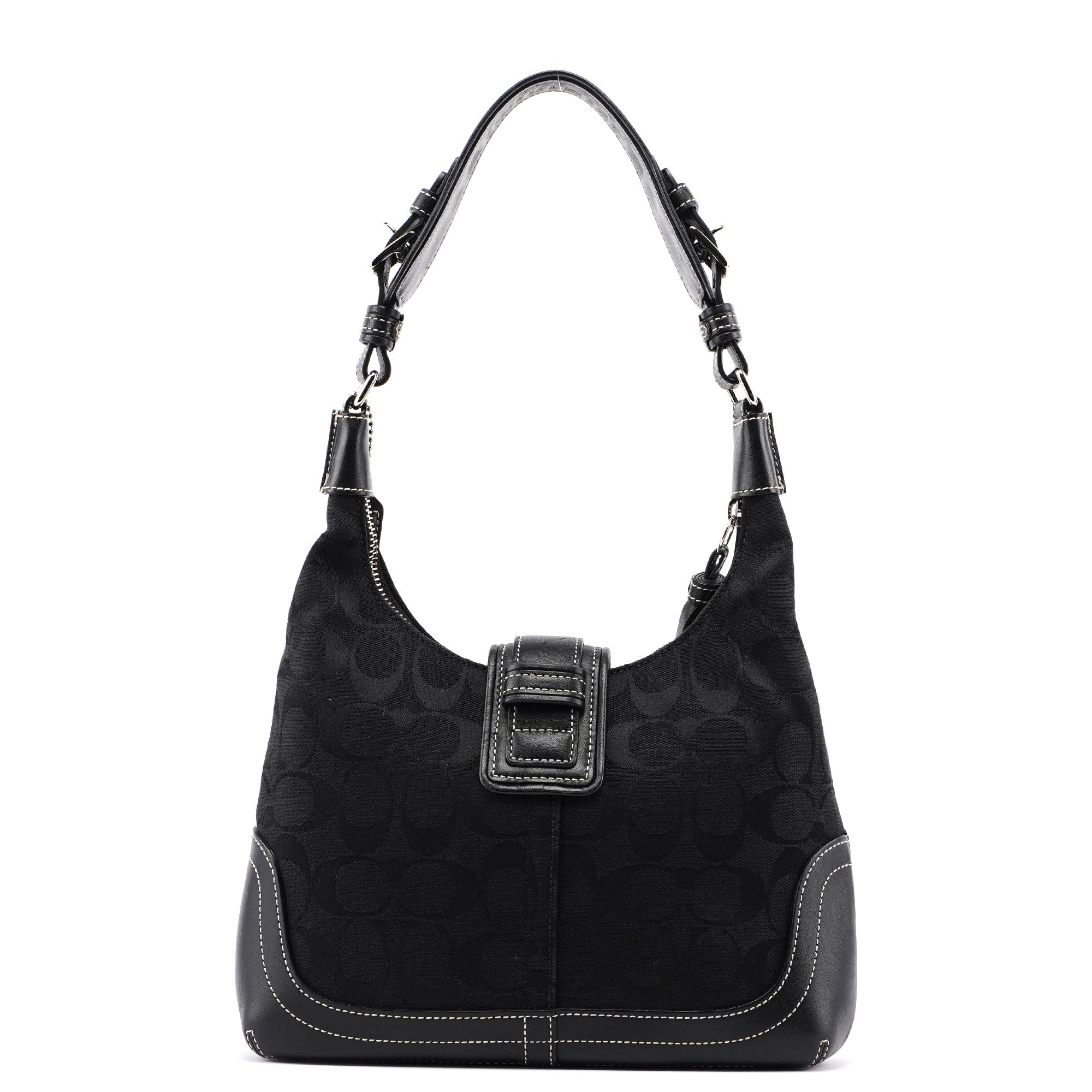 6823 Black Signature C Soho Shoulder Bag