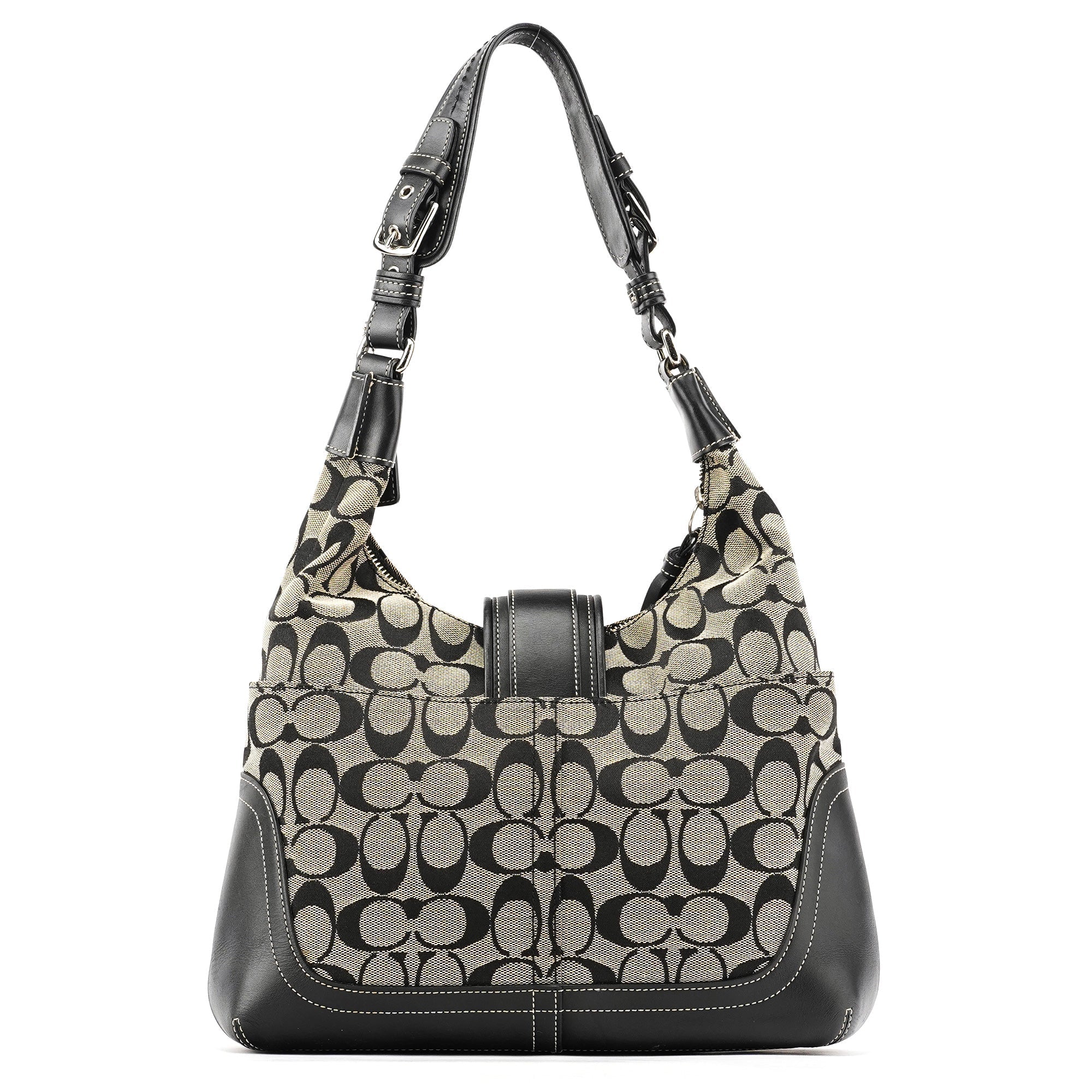 6824 Grey Signature Soho Shoulder Bag