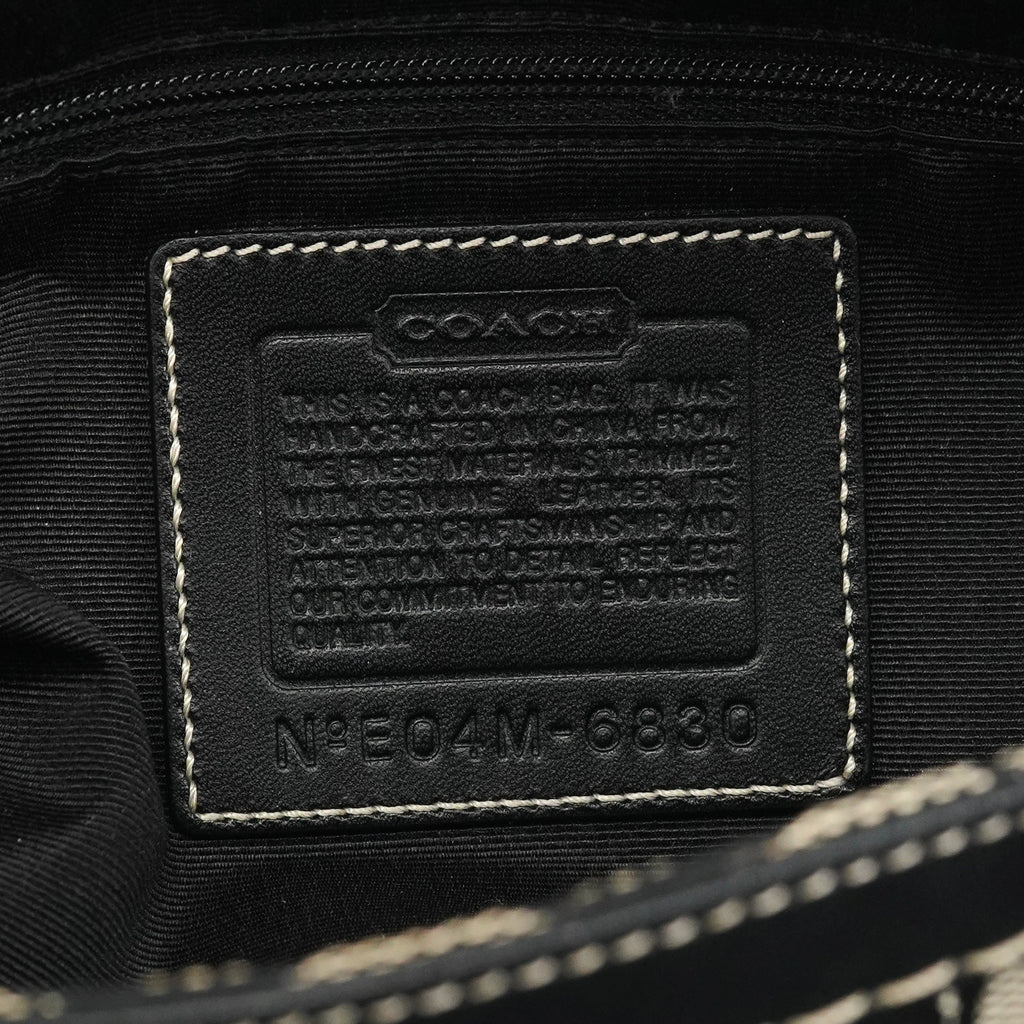 6830 Grey Black Signature Canvas Tote Bag