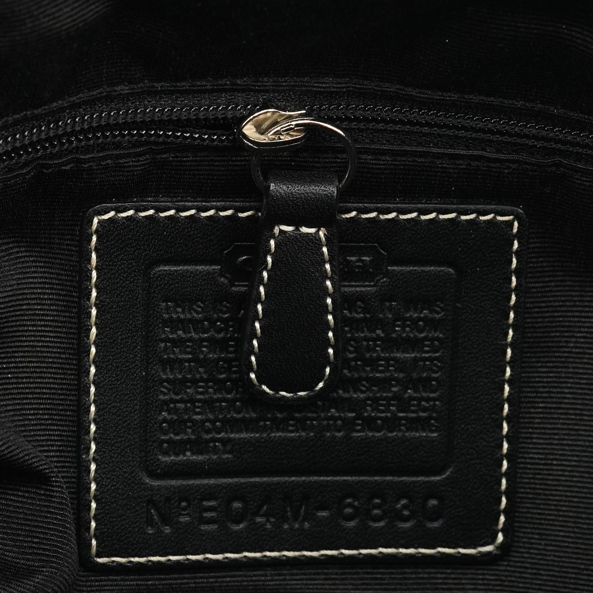 6830 Grey Black Signature Canvas Tote Bag