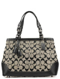 6830 Grey Black Signature Canvas Tote Bag
