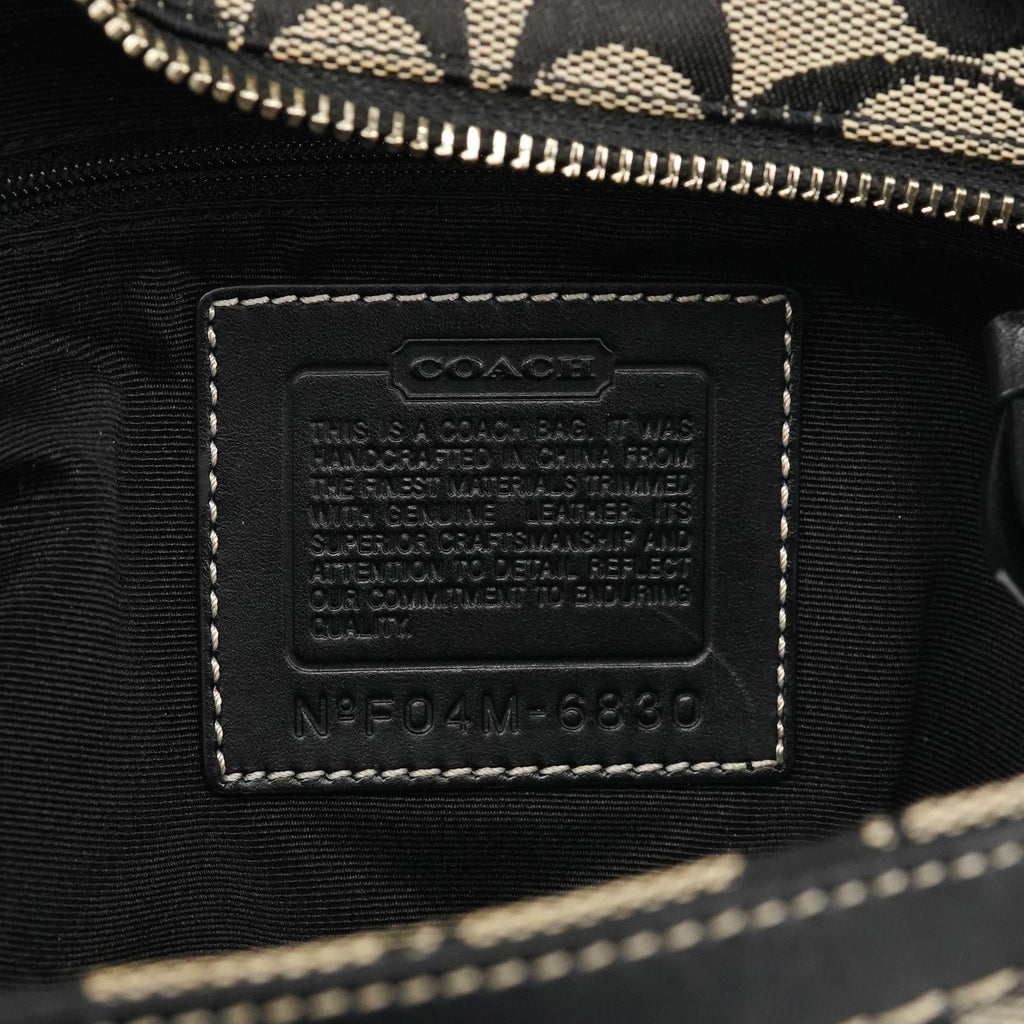 6830 Grey Black Signature Canvas Tote Bag