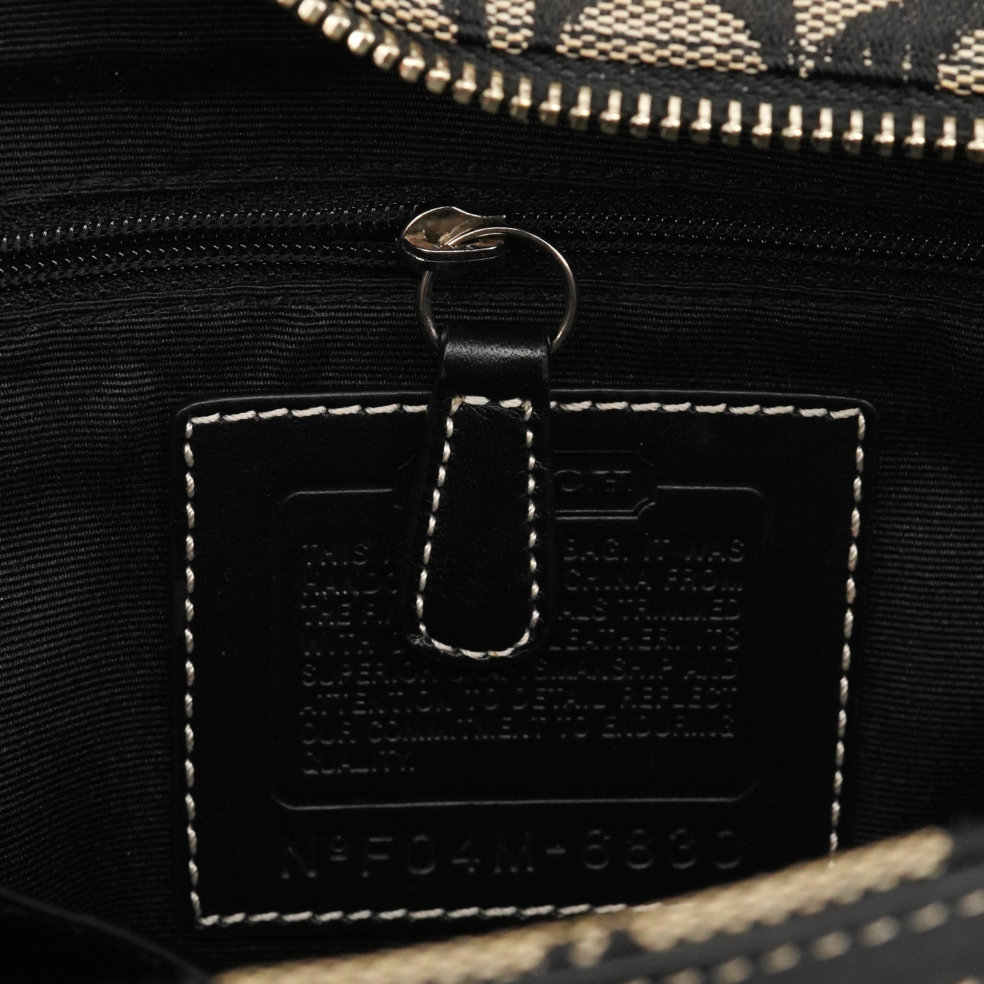6830 Grey Black Signature Canvas Tote Bag