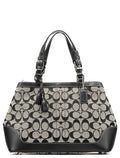 6830 Grey Black Signature Canvas Tote Bag
