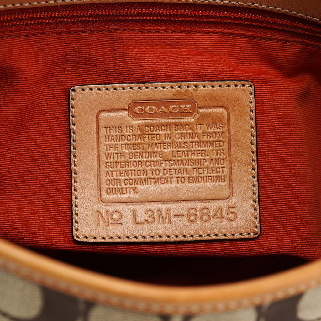 6845 Beige Signature C Hobo Shoulder Bag