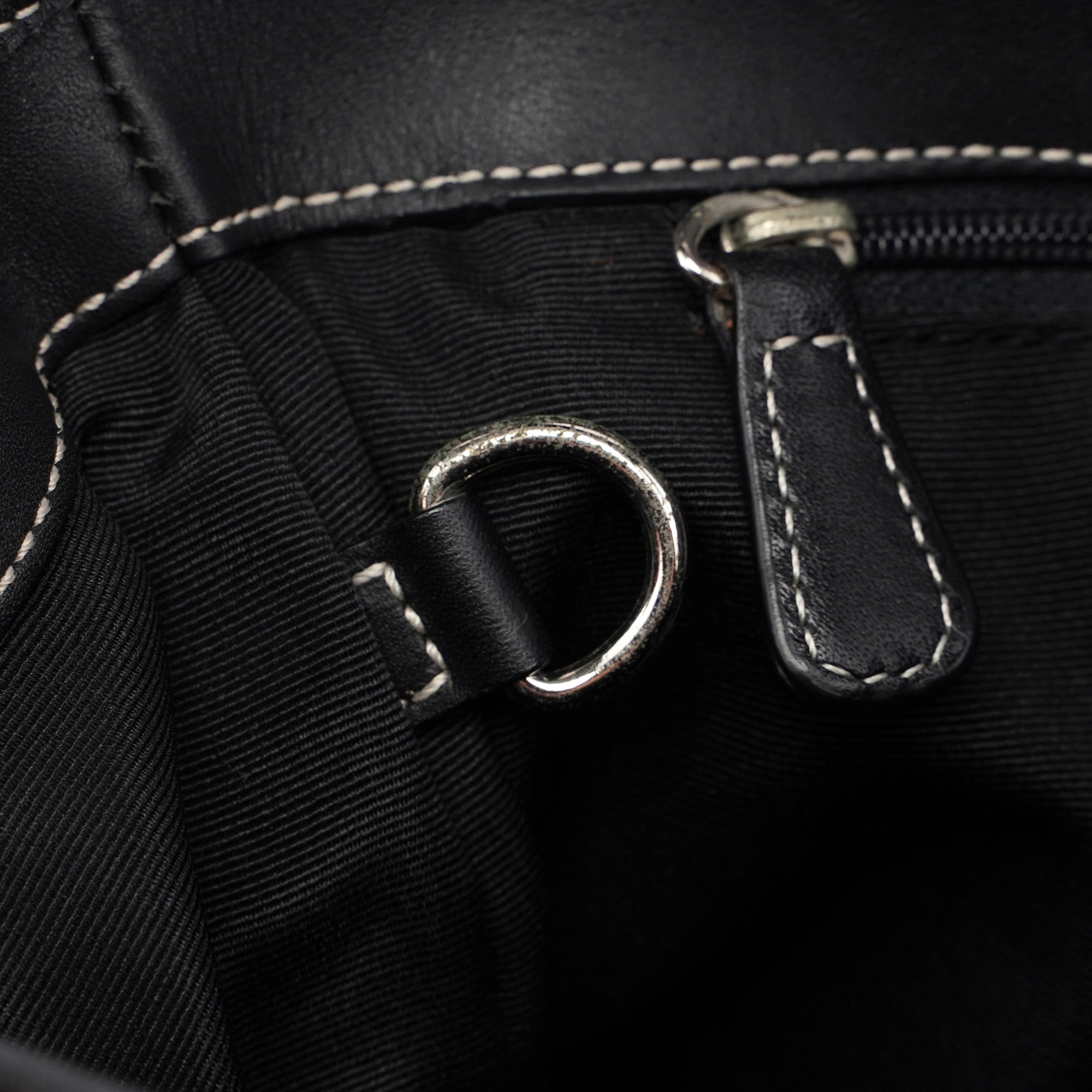 6845 Grey Signature C Clasp Hobo Shoulder Bag