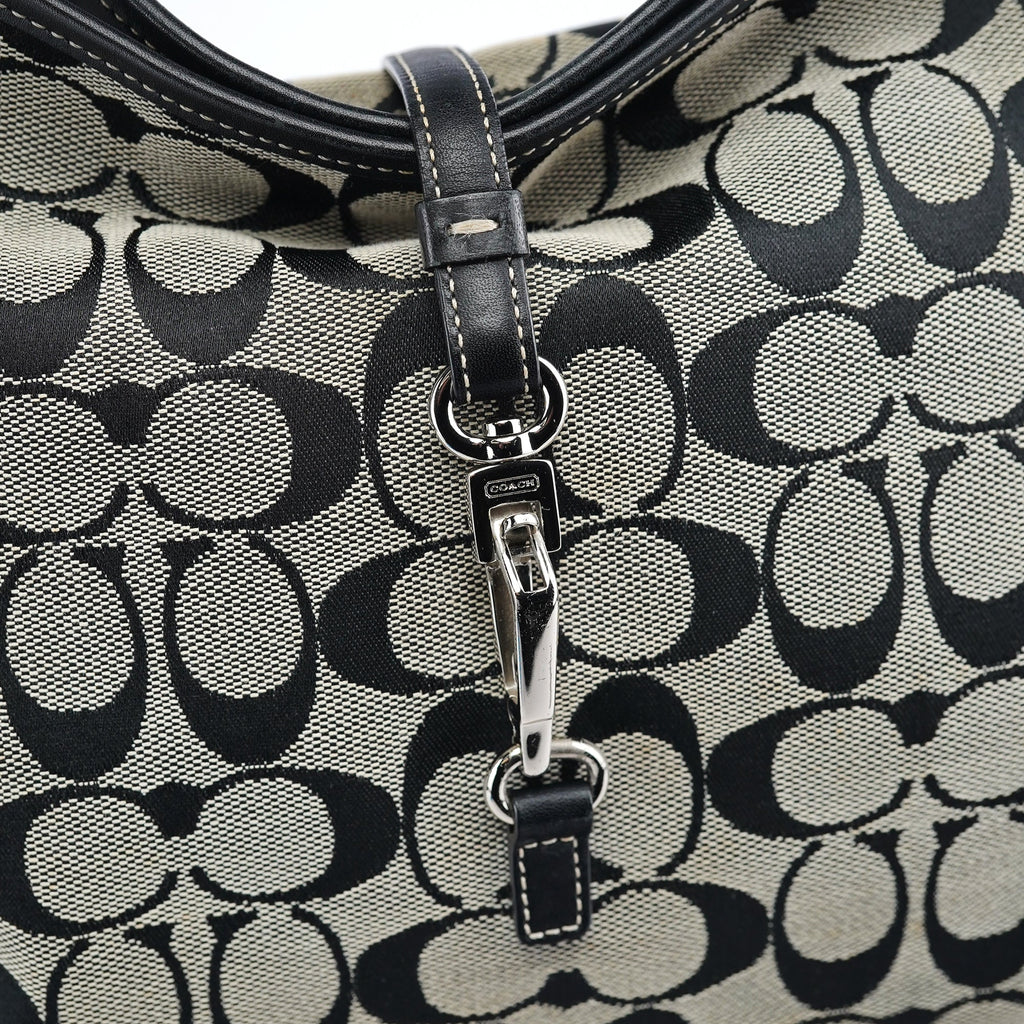 6845 Grey Signature C Soho Shoulder Bag