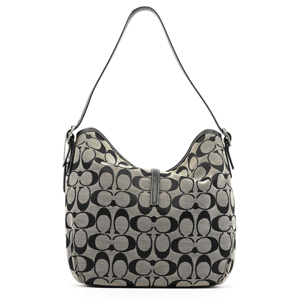 6845 Grey Signature C Soho Shoulder Bag