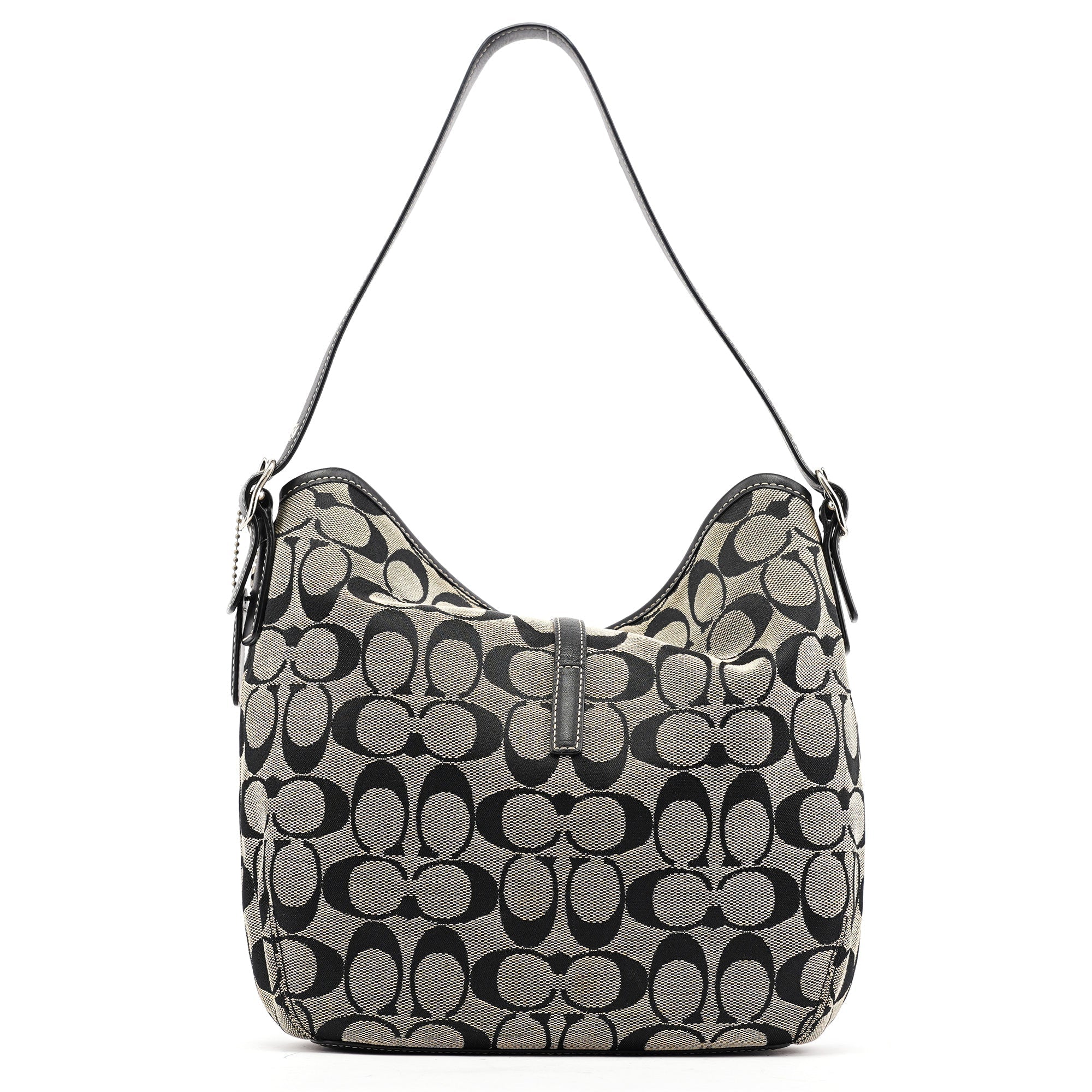 6845 Grey Signature C Soho Shoulder Bag
