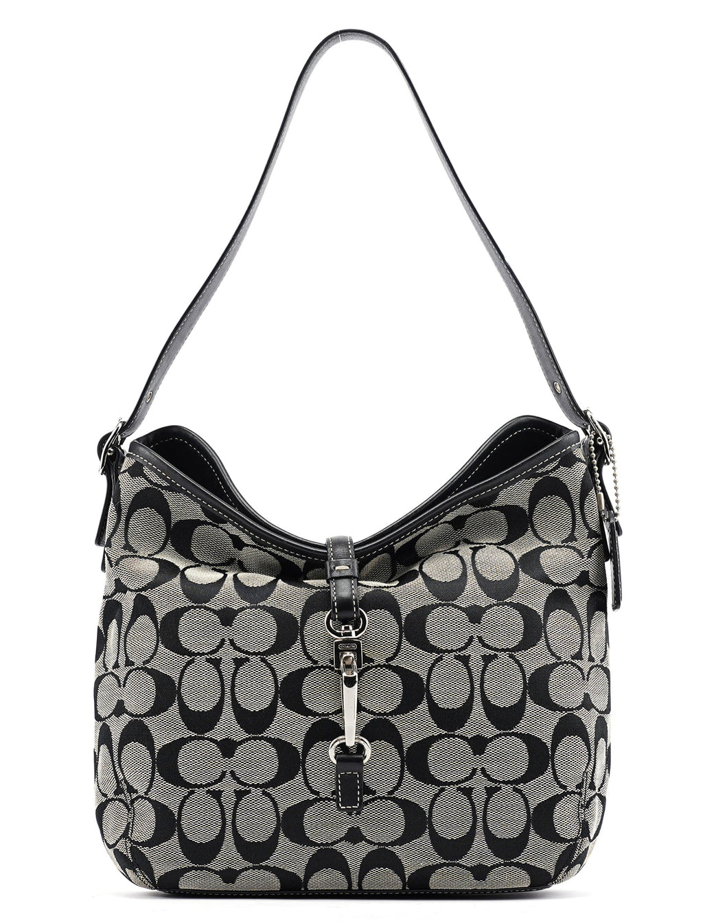 6845 Grey Signature C Soho Shoulder Bag