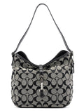 6845 Grey Signature C Soho Shoulder Bag