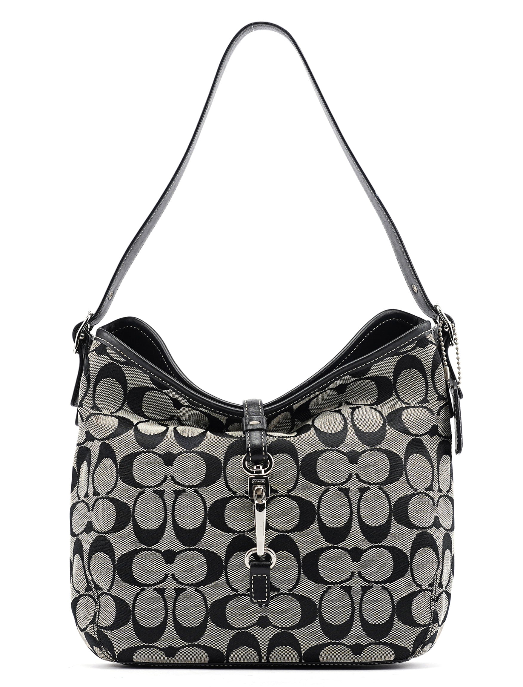 6845 Grey Signature C Soho Shoulder Bag