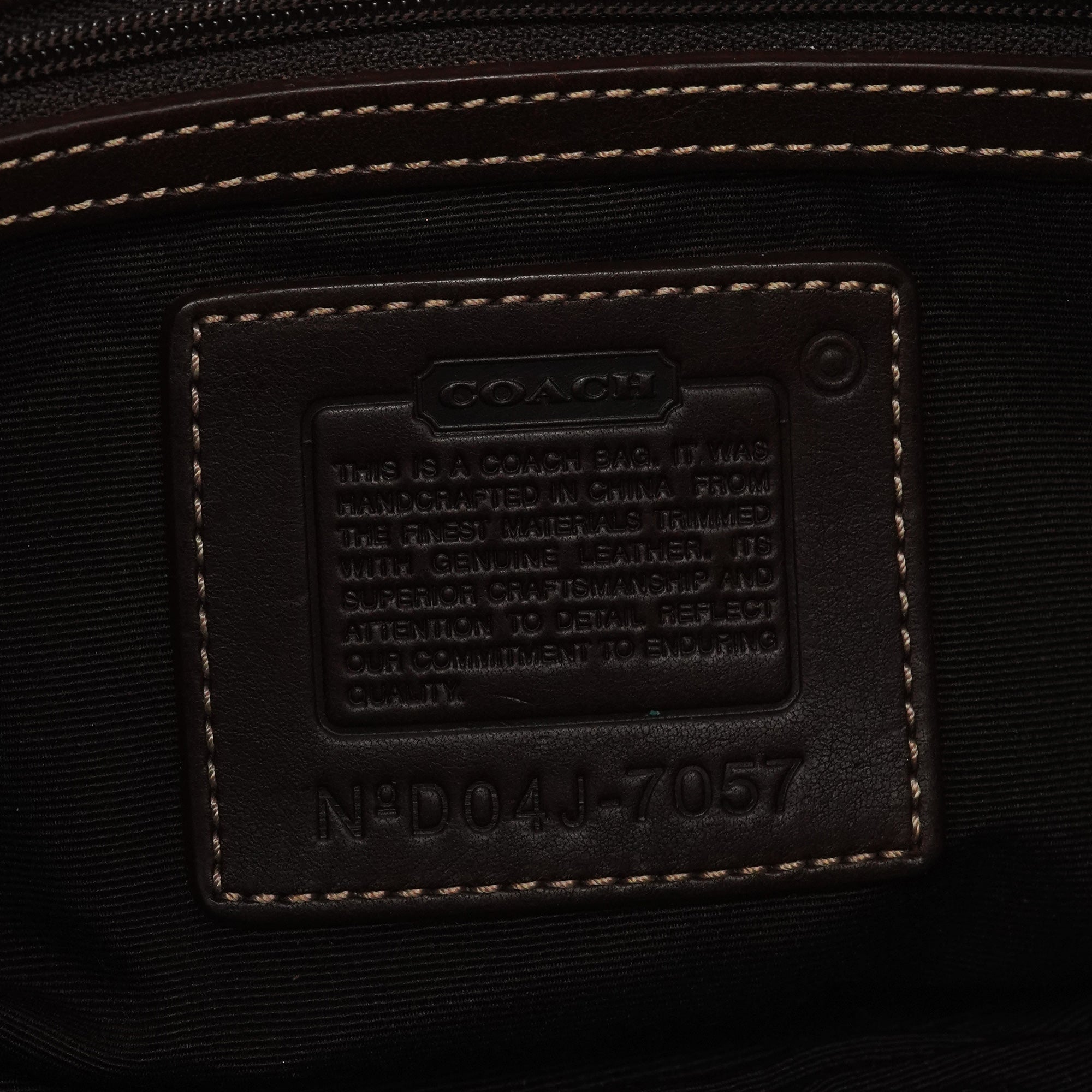 7057 Beige Brown Signature Soho Shoulder Bag