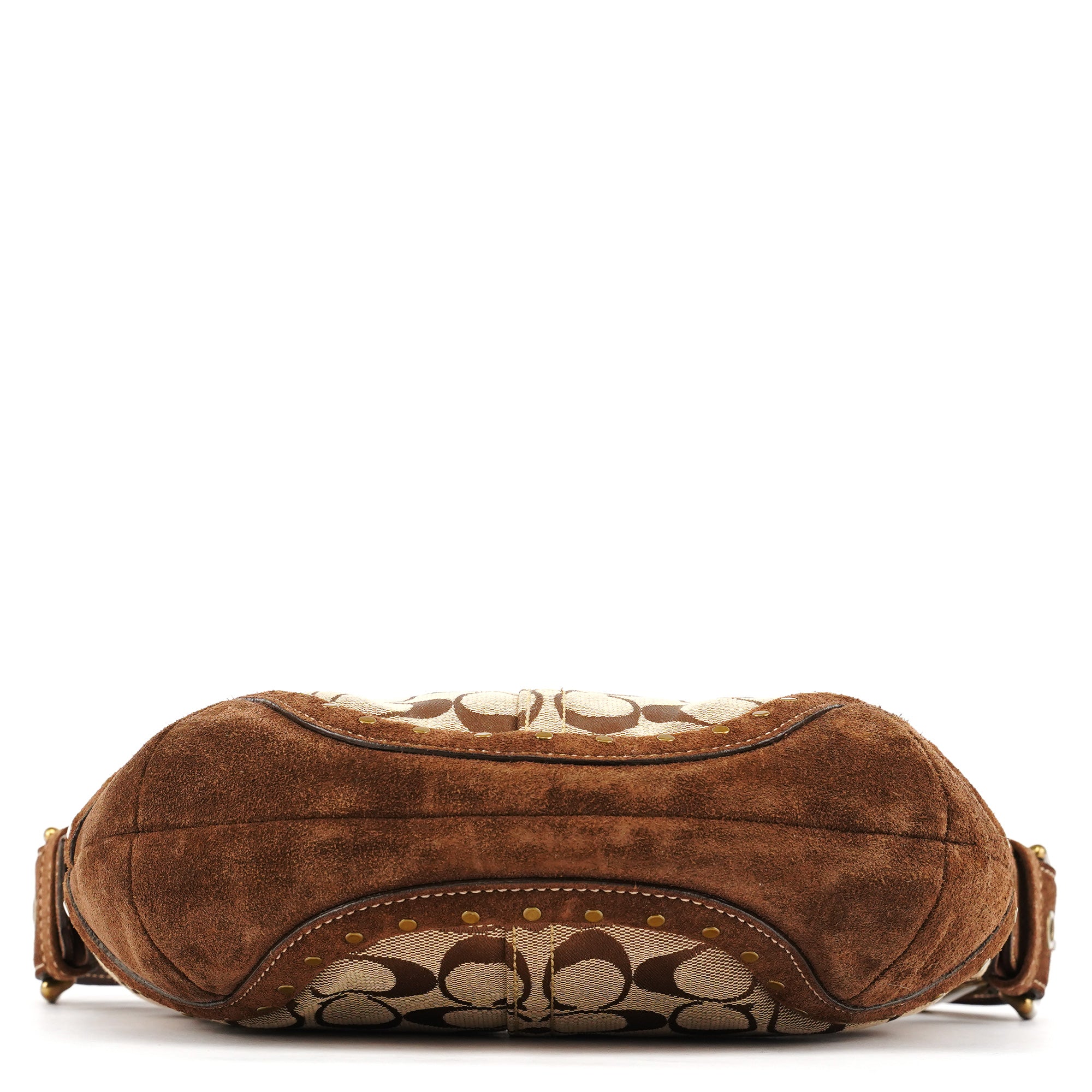 7057 Beige Brown Signature Soho Shoulder Bag