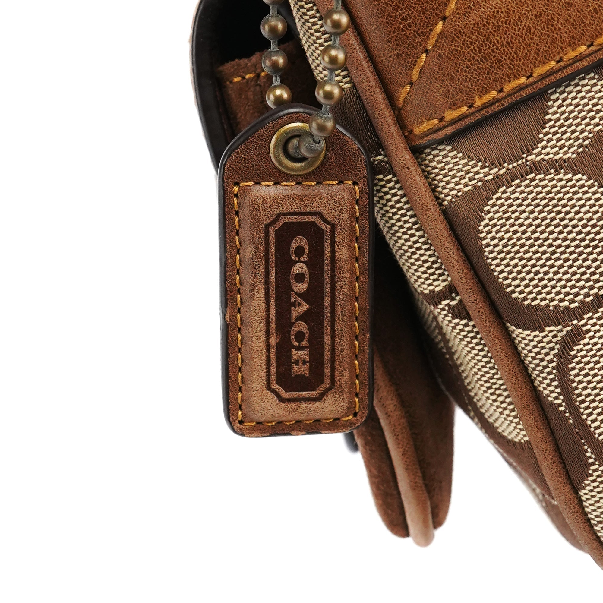 7061 Beige Brown Signature Soho Shoulder Bag