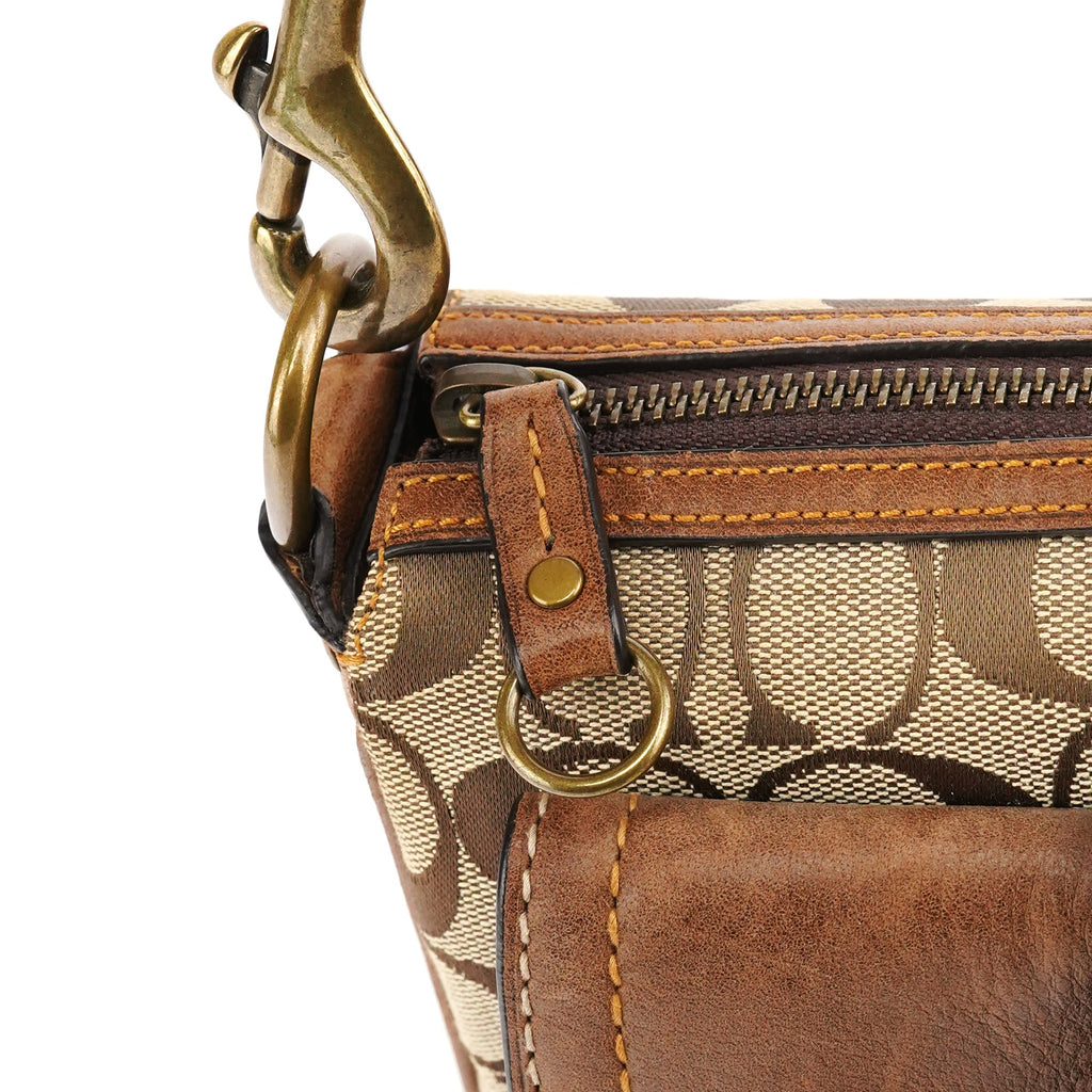 7061 Beige Brown Signature Soho Shoulder Bag