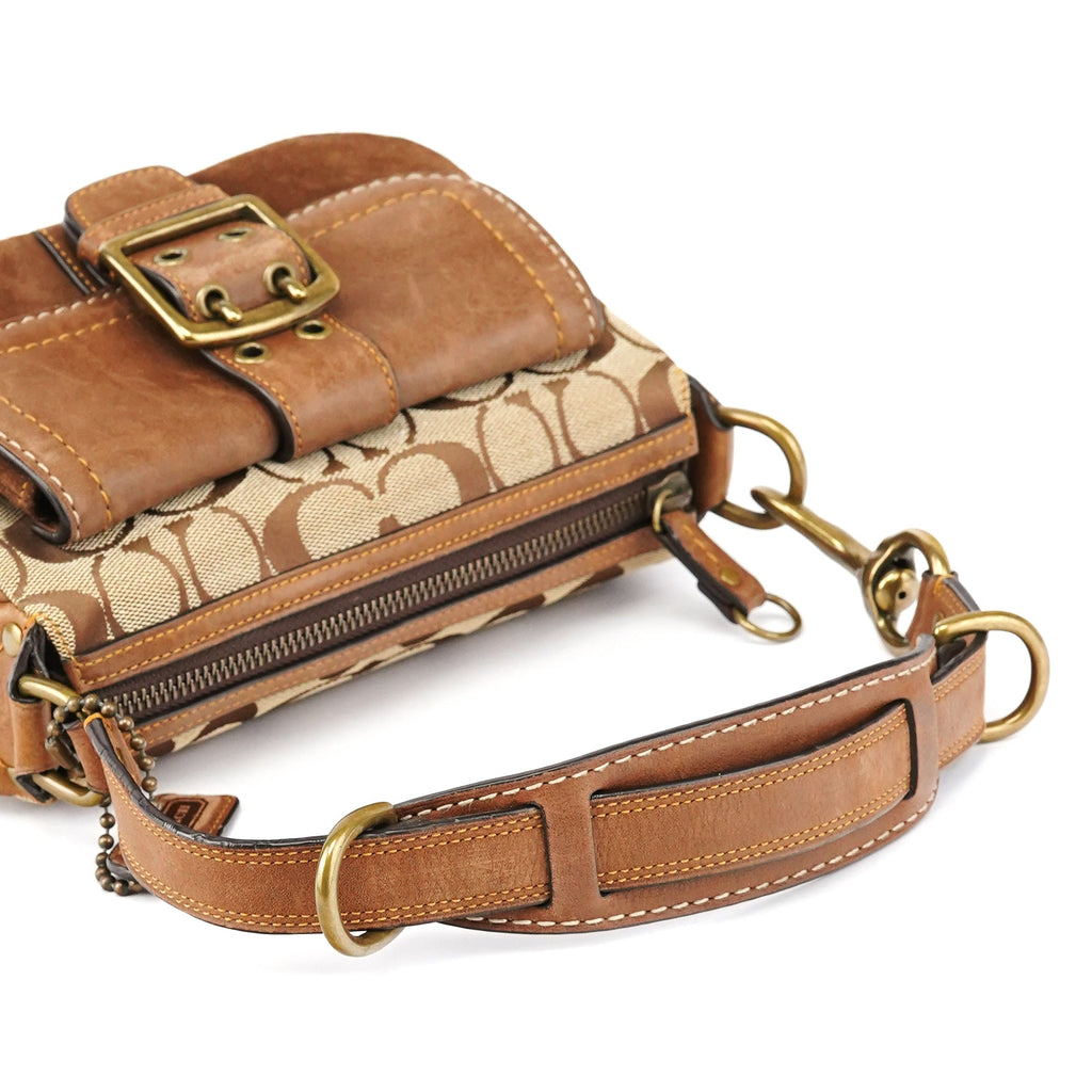 7061 Beige Brown Signature Soho Shoulder Bag