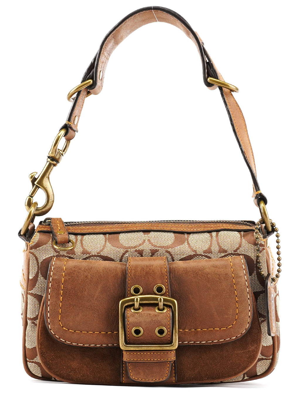 7061 Beige Brown Signature Soho Shoulder Bag