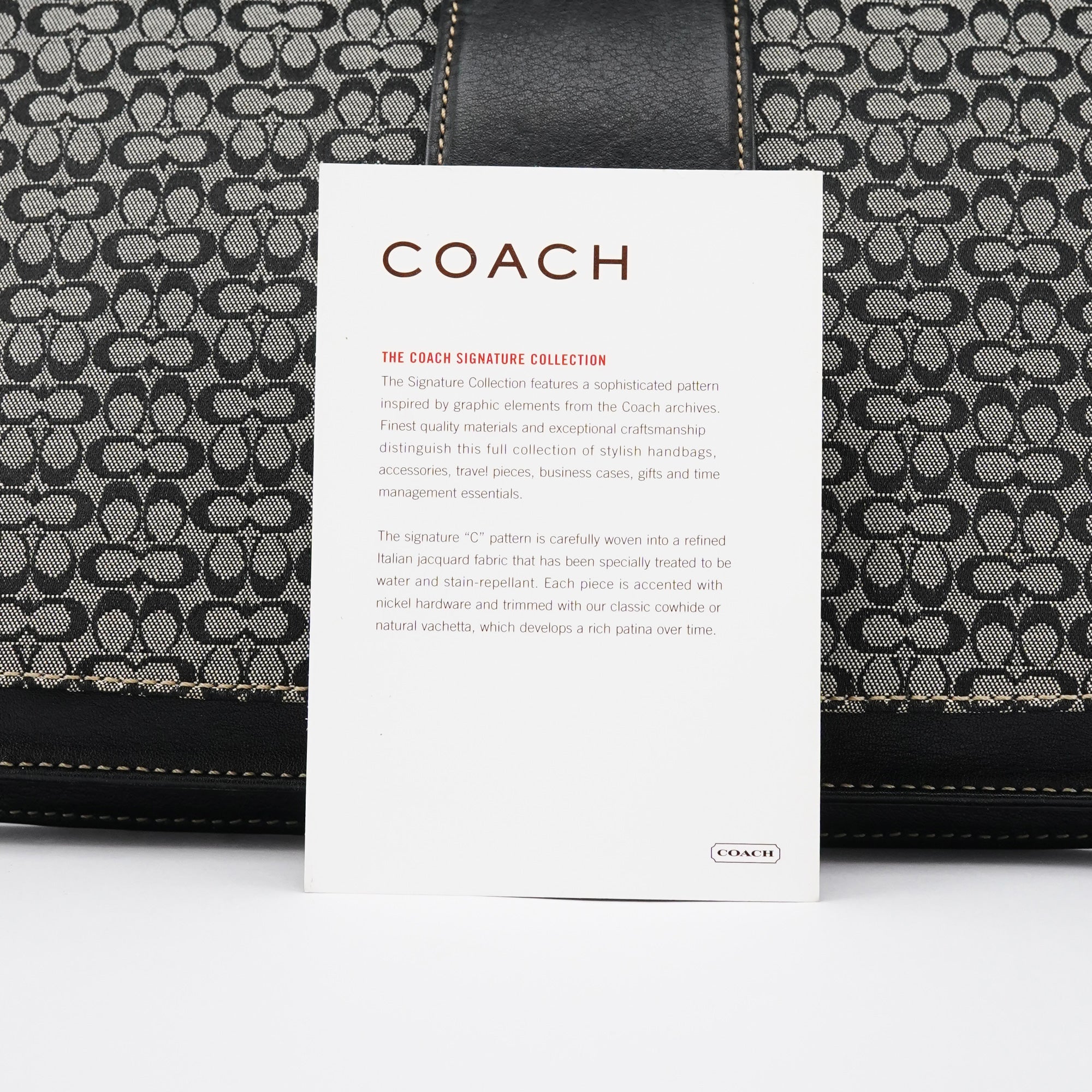 7076 Grey Black Signature Soho Top Handle Bag