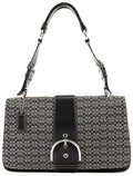 7076 Grey Black Signature Soho Top Handle Bag
