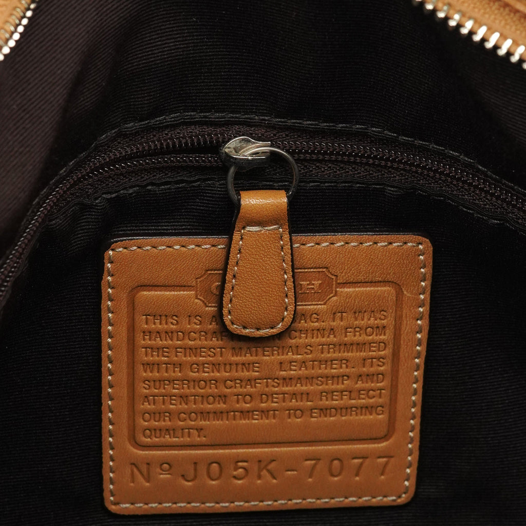 7077 Beige Signature Soho Shoulder Bag