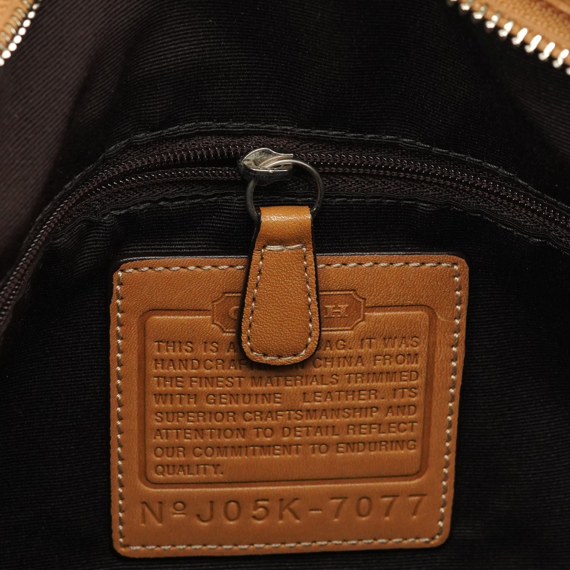 7077 Beige Signature Soho Shoulder Bag