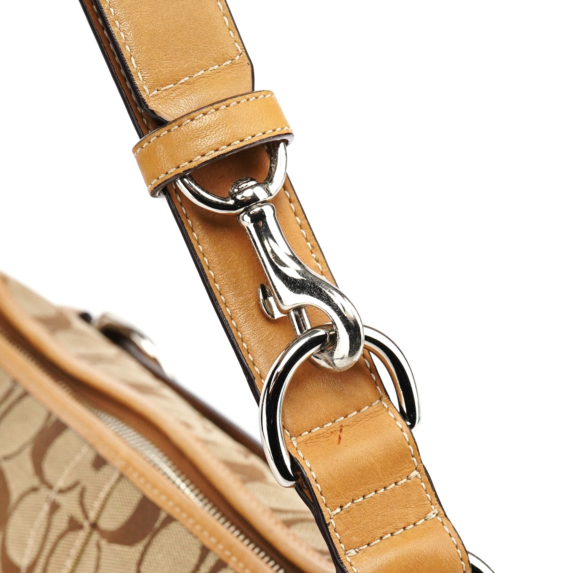 7077 Beige Signature Soho Shoulder Bag