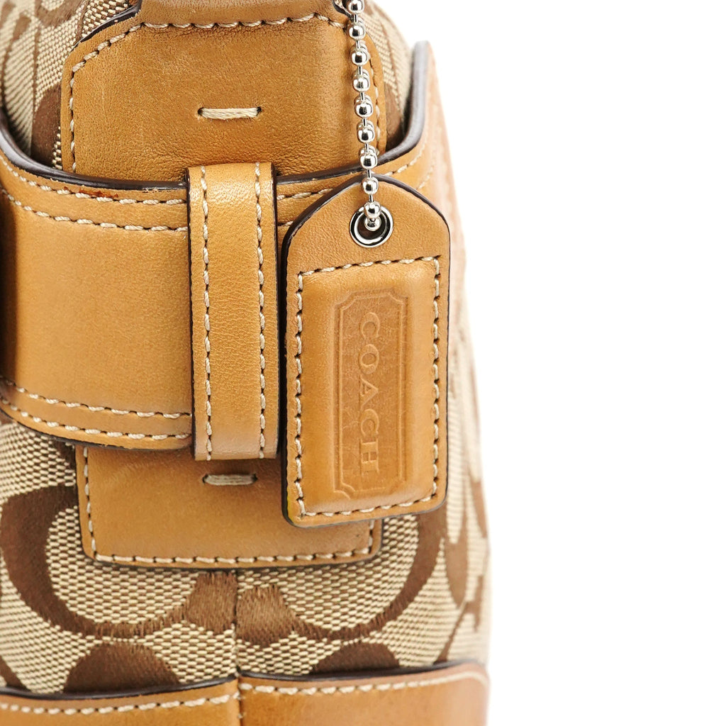 7077 Beige Signature Soho Shoulder Bag