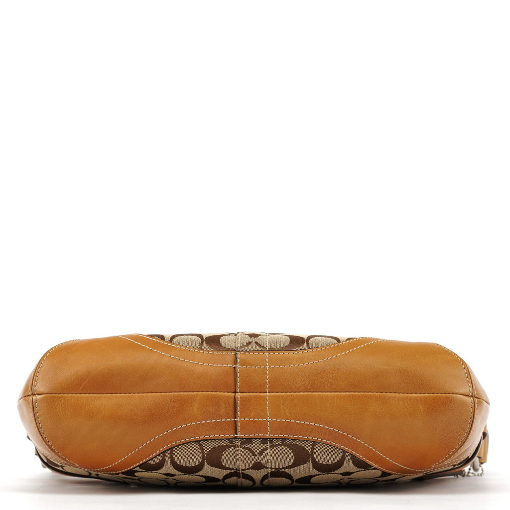 7077 Beige Signature Soho Shoulder Bag