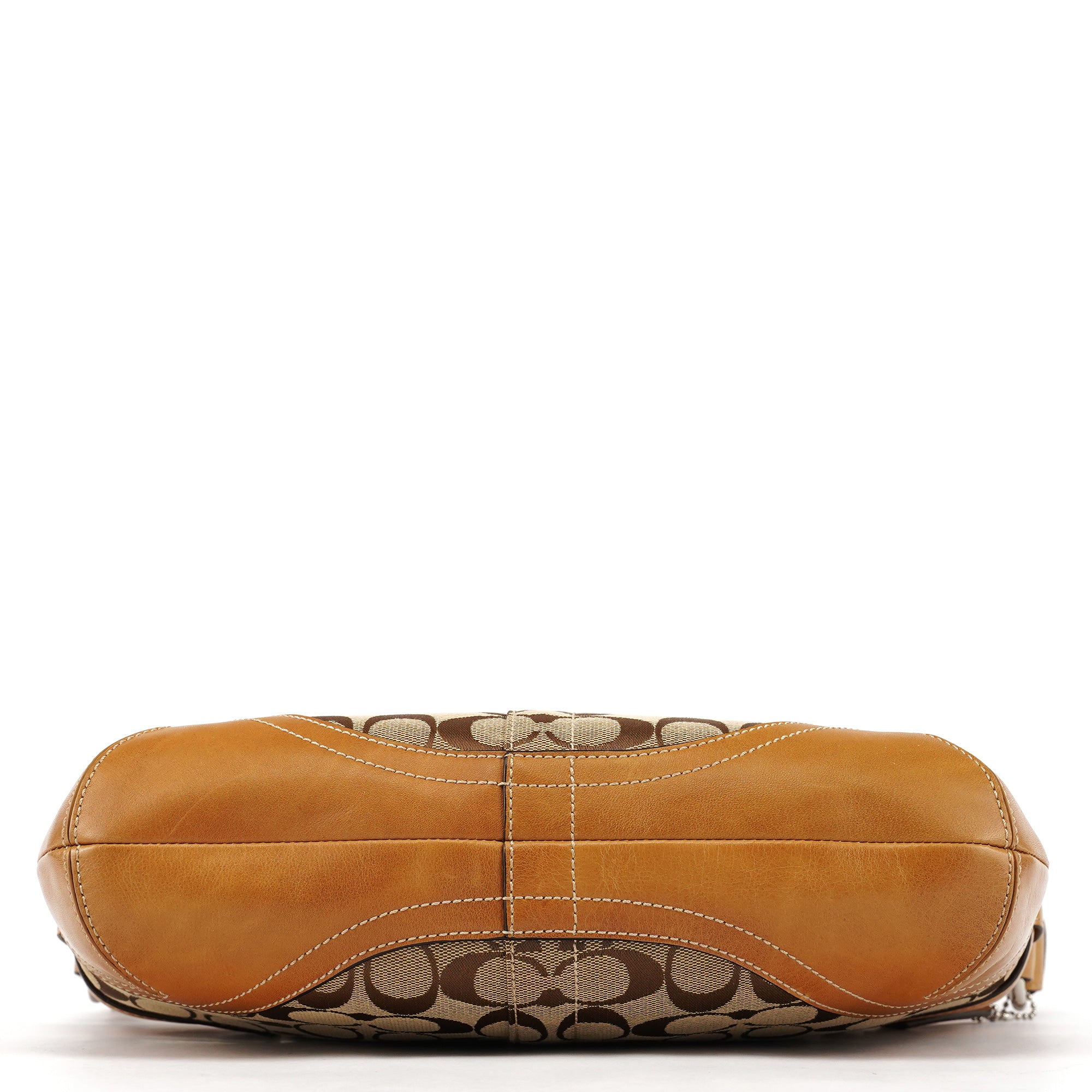 7077 Beige Signature Soho Shoulder Bag