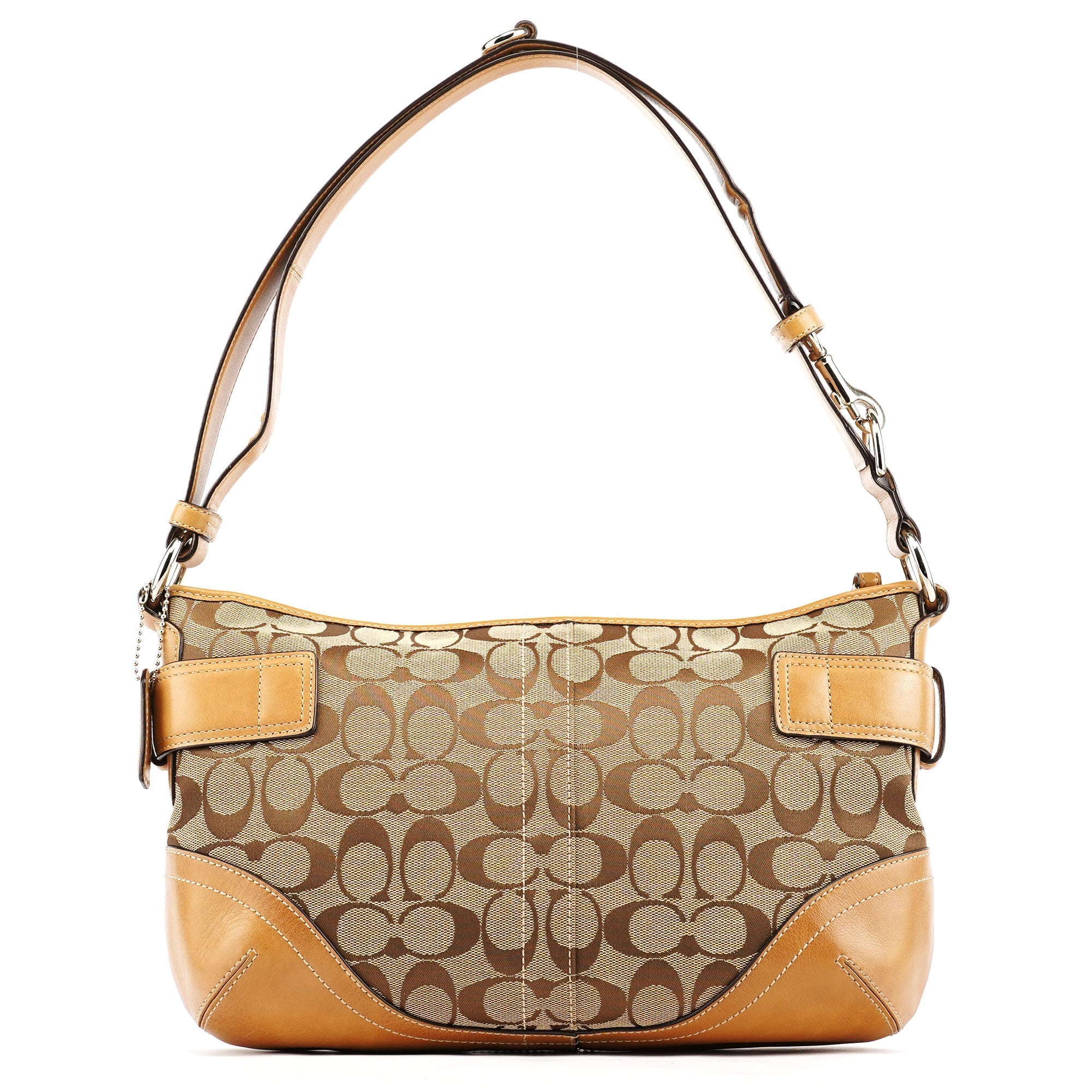 7077 Beige Signature Soho Shoulder Bag