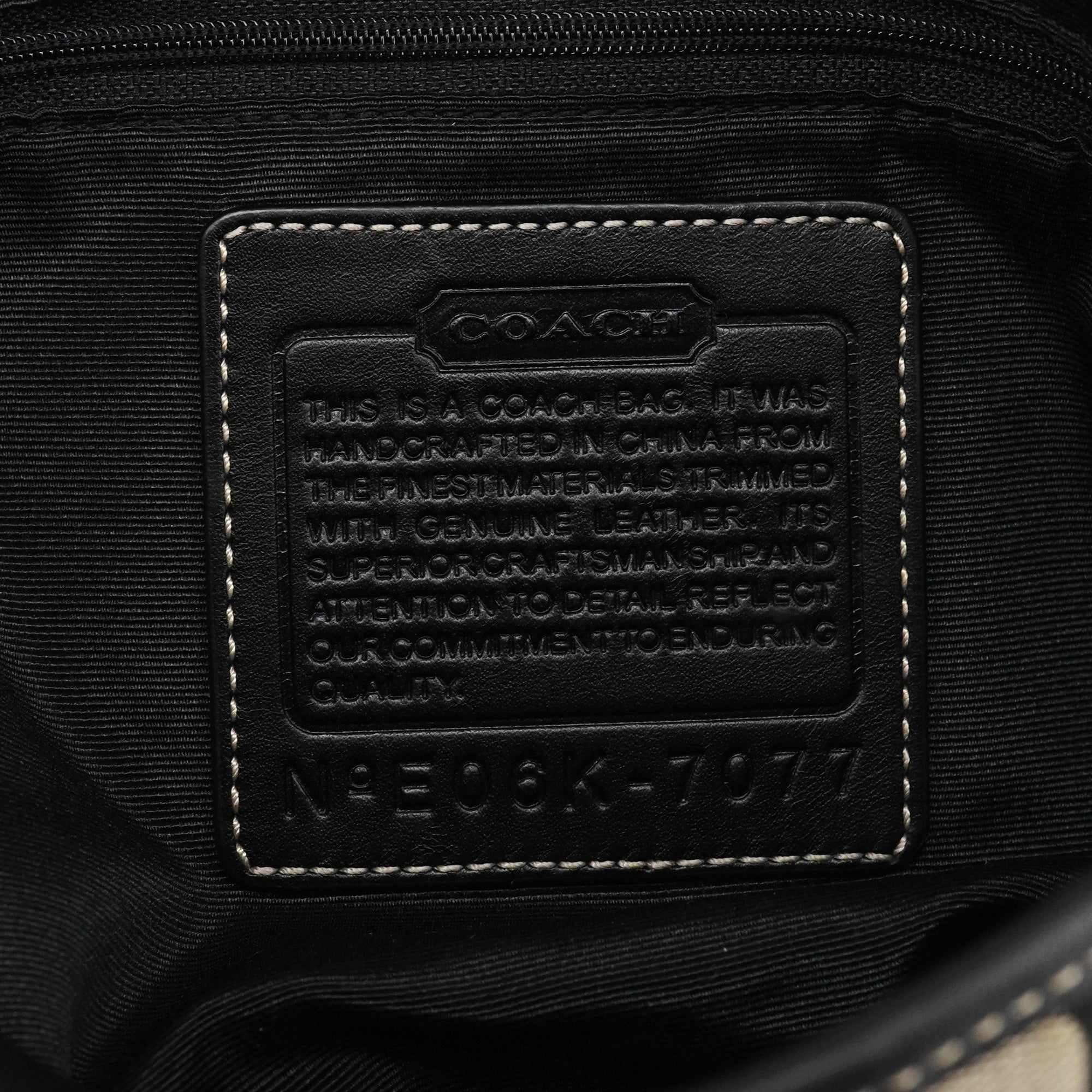 7077 Grey Black Signature 2-Way Shoulder Bag