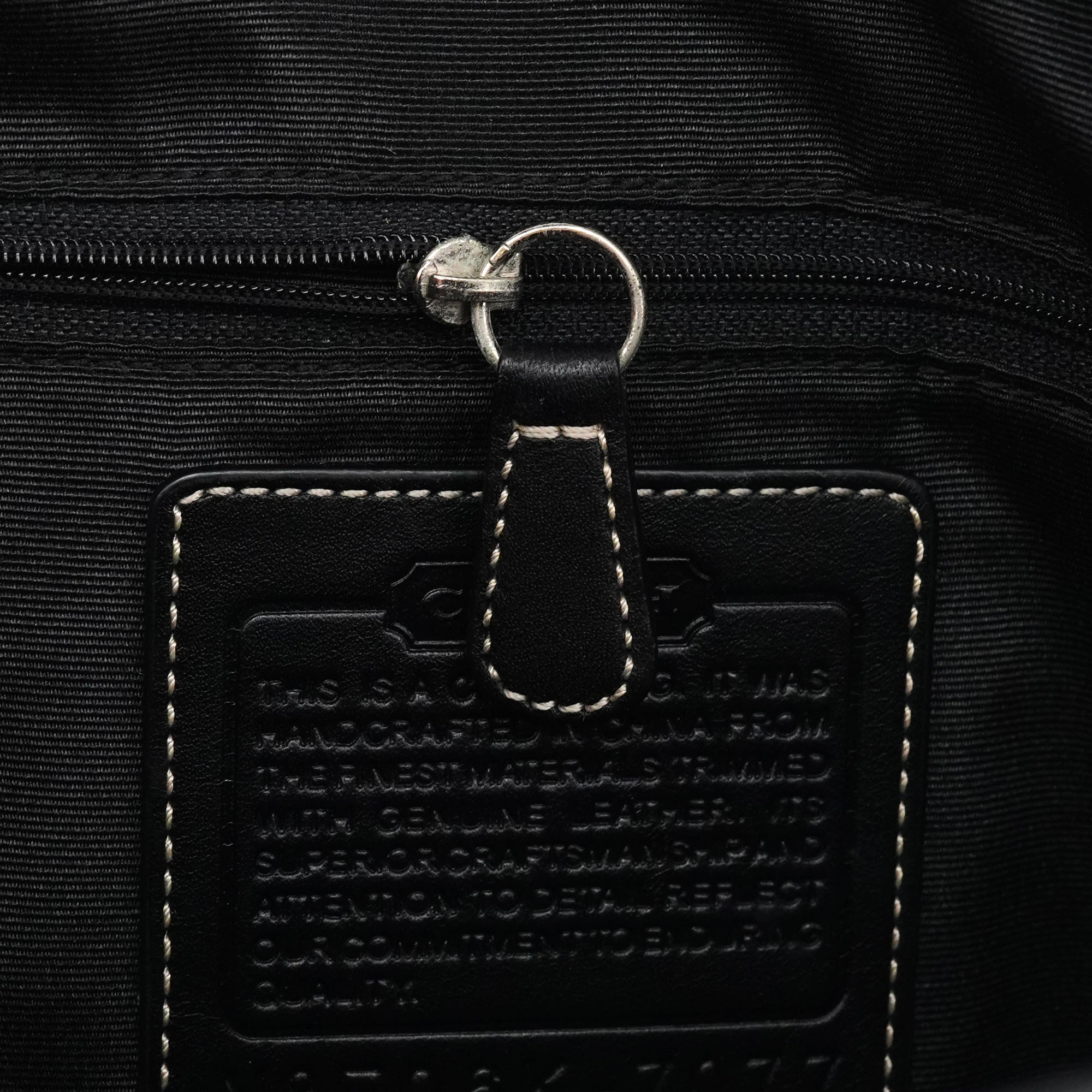 7077 Grey Black Signature 2-Way Shoulder Bag