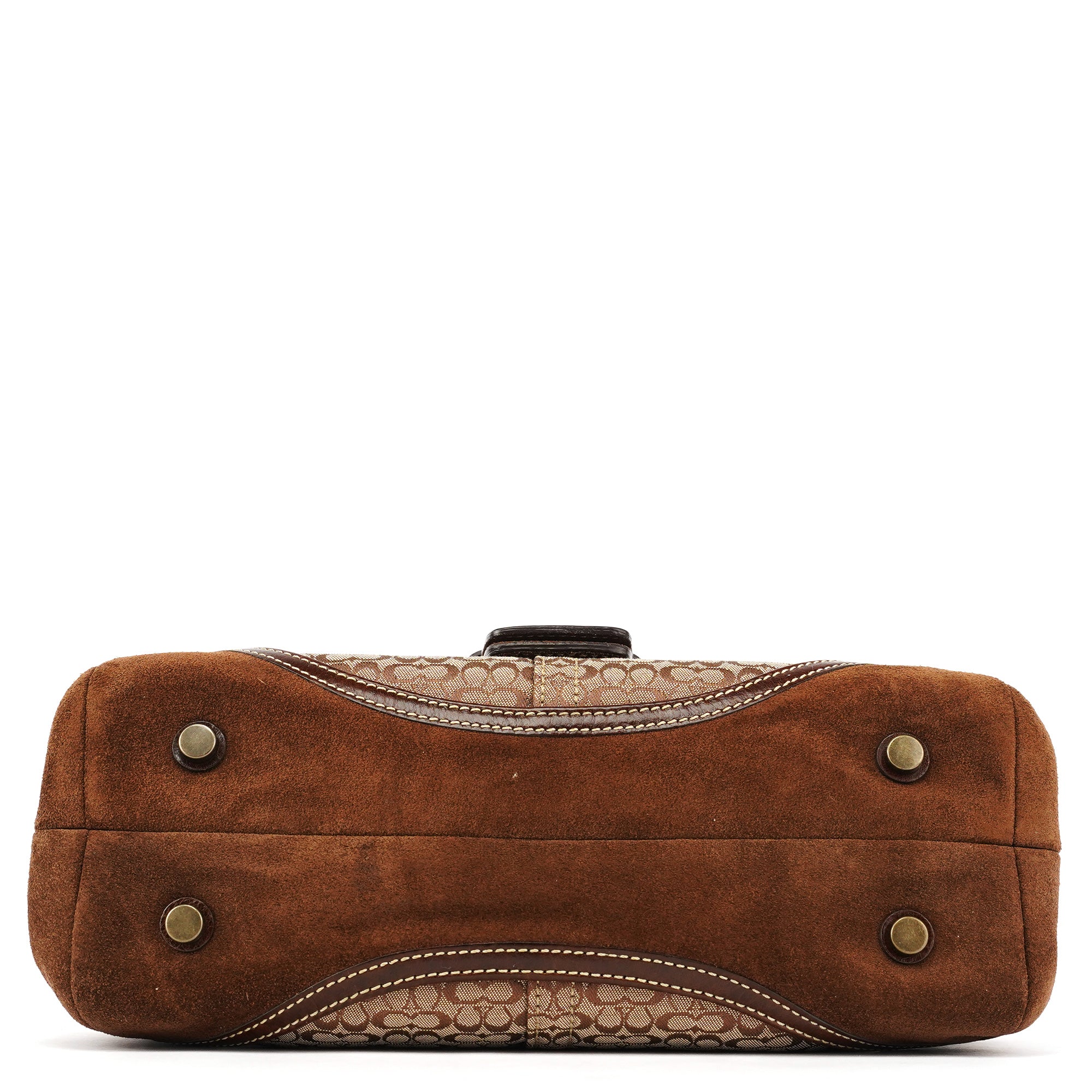 7078 Beige Brown Suede Soho Bag